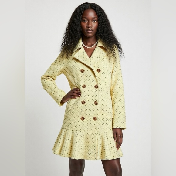 CAbi Jackets & Blazers - CAbi Elegant Yellow Polka Dot Women's Coat NEW retails $225